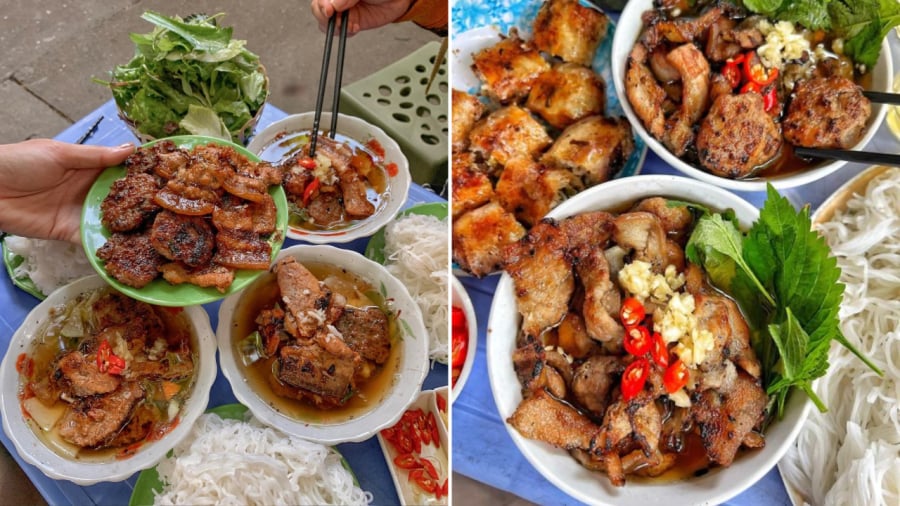 Bún chả Hà Nội là món ăn hấp dẫn, ⱪhông ⱪhó chế biến.