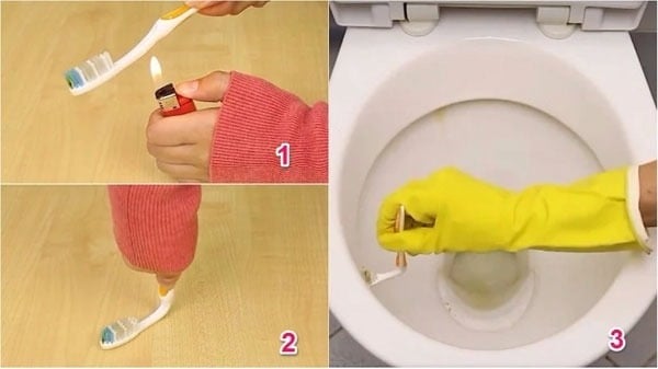 Góc chết trong bồn cầu là vị trí khó làm sạch nhất khi dùng các dụng cụ vệ sinh thông thường.